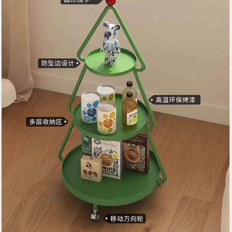 Christmas tree living room table casualmovable trolley creative sofa cabinet with storage coffee table bedside shelf