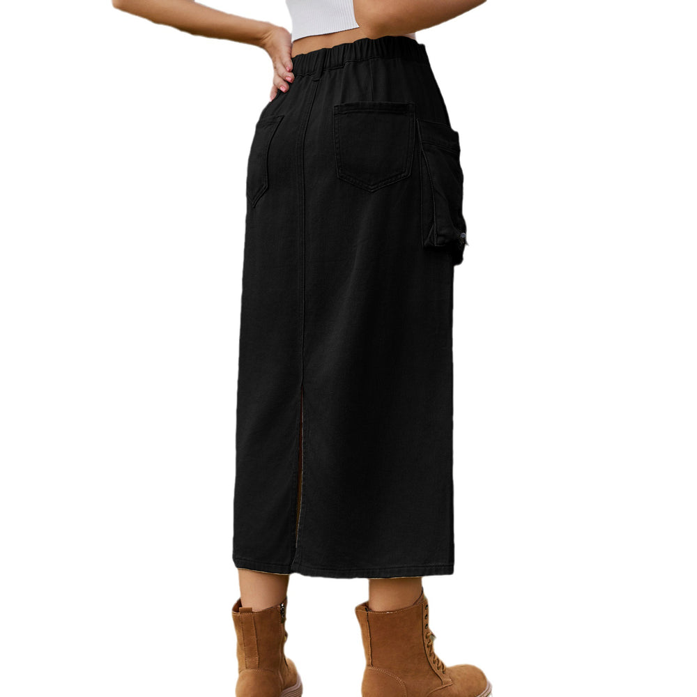 European and american cross-border e-commerce women's retro denim workwear casual midi skirt - new arrivals for  & independent stores