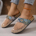 Exportplus sizemary jane mesh breathable toe mesh breathable flats fishnet shoes toe half drag cross-border wholesale