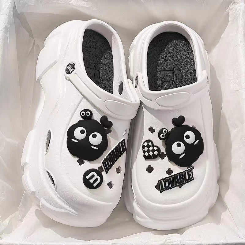 Crocs women's summer outwear 2024best selling thick sole heightening beach non-slip toe cap sandals women's new arrival