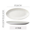 14inch fish plate-white