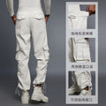 Fall and winterfleece-linedheattechcasualworkwear pants women's ankle drawstring two-wear loose fitness sports pants d25001-2