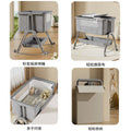 Baby crib: portable, foldable, multi-functional, adjustable height, seamless splicing, newborn-sized bassinet