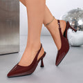 Pointed-toe export high heel sandals women's  new cross-border thin heel plus size fashion baotou back hollow sandals wholesale