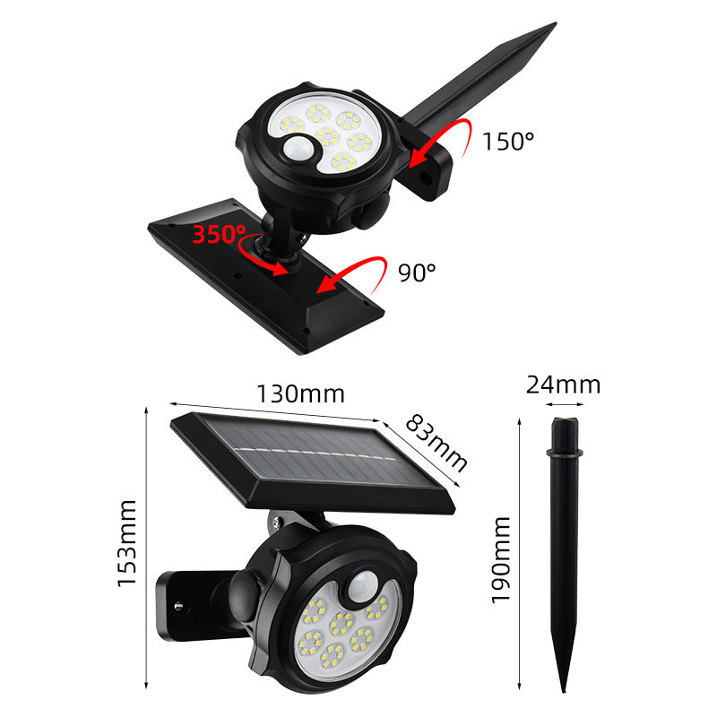 2021 new solar wall lamp, human body induction outdoor garden lamp, household wall waterproof lighting, small street lamp