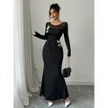 summer european and american style mesh panel dress for women (cross-border e-commerce)