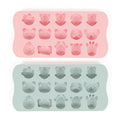 15-cavity cartoon silicone ice cube tray mold - homemade ice pop & ice cube maker, silicone chocolate mold, home diy baking tool