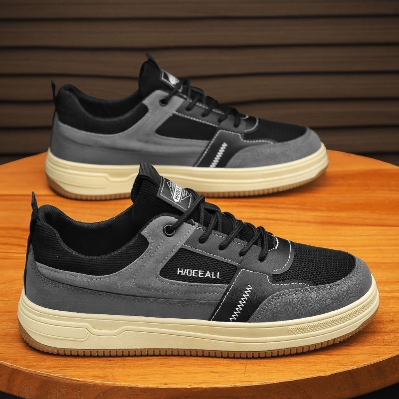 Men's winter 2025 new breathable hong kong style versatile dirt-resistant mesh shoes trendy lightweight soft sole athletic casual shoes