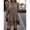 Real shot in stockexport cross-border 1688 full body printing tie multi-layer hem fashiondress