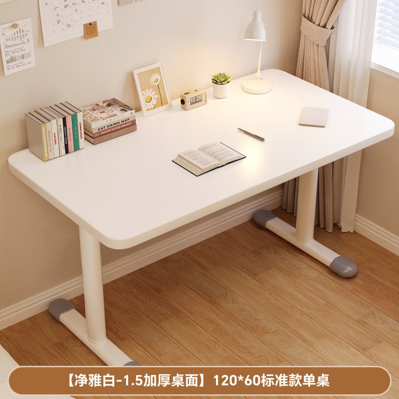 Hand-crank adjustable desk, thickened study table, bedroom study room complete computer desk set, adjustable wooden children's desk and chair set