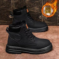 Boots men's high-top fleece-linedheattechwinterworkwear boots british style short boots k-stylewaterproof boots men's trendy shoes