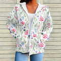 hot-selling plus-size women's zip-up hoodie, new casual long-sleeve hooded sweatshirt jacket, dropshipping available