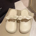 New summer closed-toe slippers for women, stylish soft-soled lazy slides, non-slip sandals, indoor home shoes - wholesale