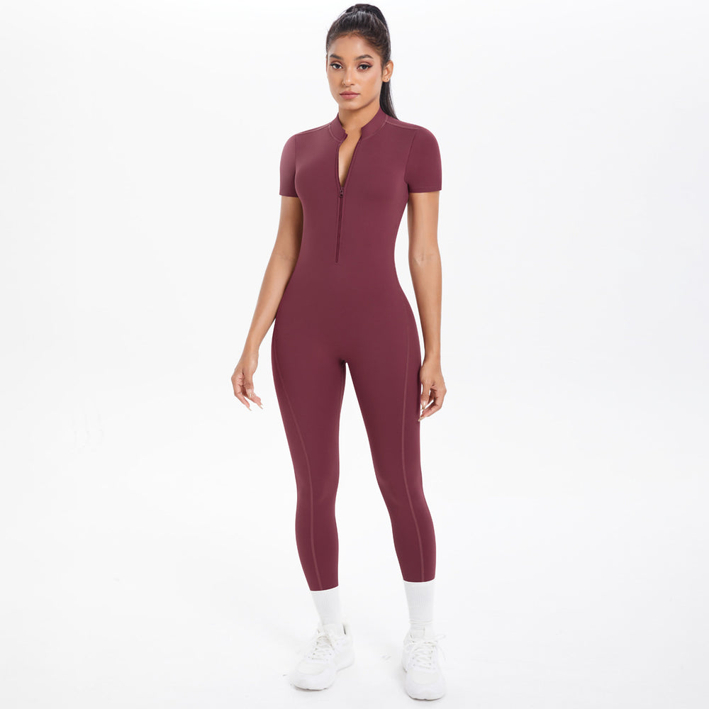 New women's seamless compression bodysuit - perfect for yoga, running, and fitness - quick-dry activewear