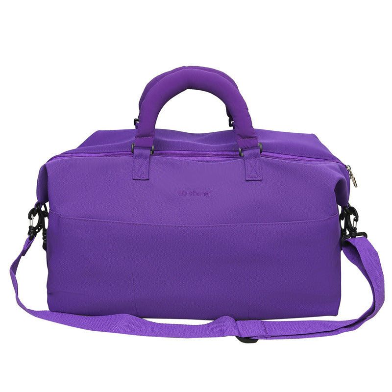 Foreign trade foldable duffel bag bag dry and wet separation messenger bag simple wear-resistant anti-splashing light short-distance bag wholesale