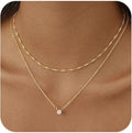 Amazon cross-border bestseller: leaf pendant necklace - rhinestone copper single/double layer necklace - minimalist, high-end wedding jewelry for women