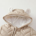Baby clothes baby onesie winter outwear  bear men's and women's long romper baby clothes ins hooded