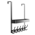 Double-layer clothes hanger behind the door, no need to punch holes, bedroom door hook, door back coat rack, storage rack behind the door