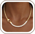 2025 new titanium steel cuban chain with zircon tennis chain – minimalist luxury style, unisex choker necklace