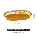 Plastic storage basket desktop storage basket household fruit storage hollow plastic fruit basket french fries storage basket cross-border