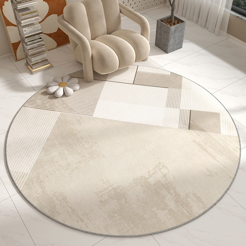 round carpet crystal velvet study computer swivel chair mat non-slip carpet floor protection mat bedroom bedside blanket
