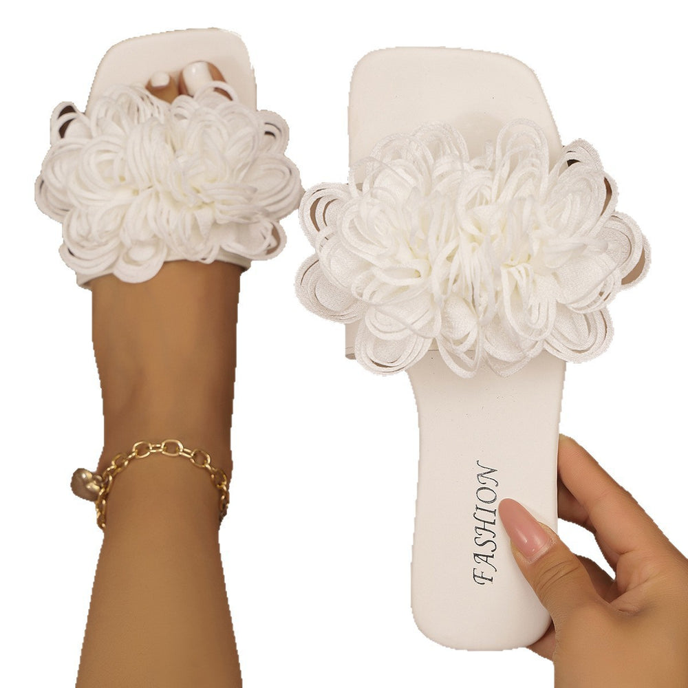 export floral flat slides women's new style outdoor casual lightweight beach sandals