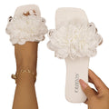 export floral flat slides women's new style outdoor casual lightweight beach sandals