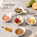 Ceramic handle pure white dipping dish cute small dish dish high value dipping dish vinegar dish hot pot seasoning dish flavor dish