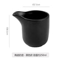 Minimalist ceramic black and white milk pitcher/small jar - practical seasoning container for home, restaurant, western cuisine sauce cup