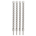 Long impact electric hammer drill bit for wall drilling, two pits, two grooves, round handle, four pits, square handle, concrete cement wall drilling drill