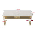 160cm glossy marble porcelain surface (single table)