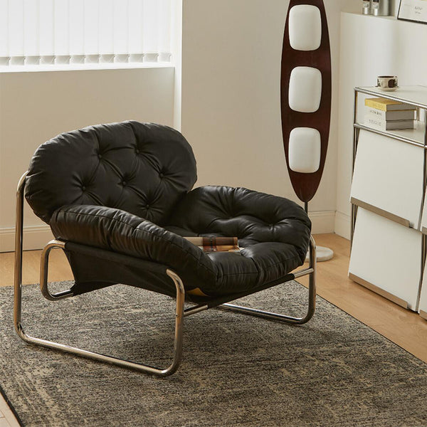 Single sofa designer sofa chair living room lazy leisure antique black light luxury high-end leisure chair