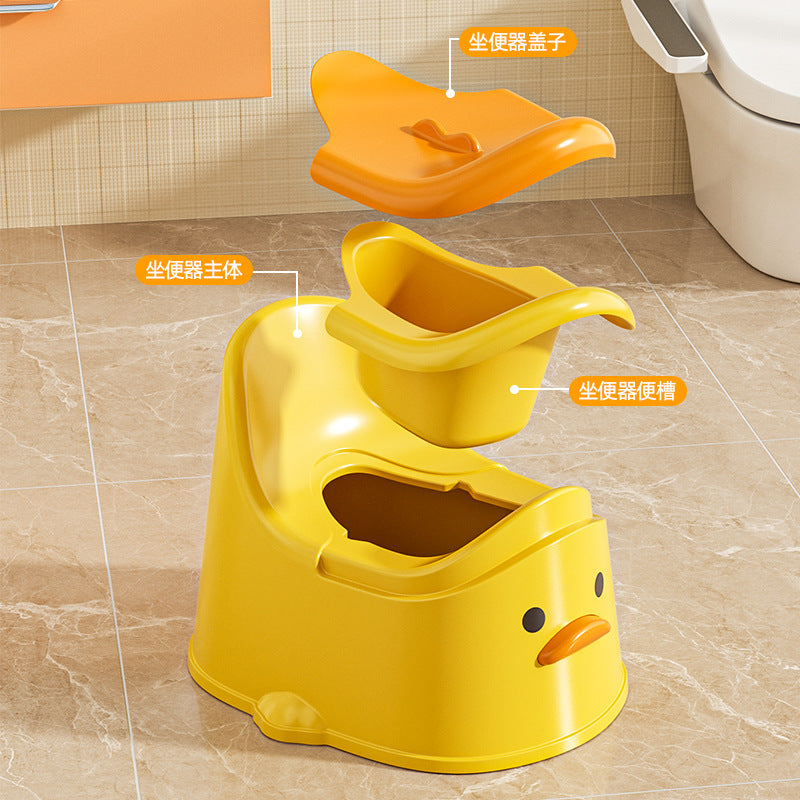 Kids potty training toilet - easy-to-assemble all-in-one design for baby boys and girls