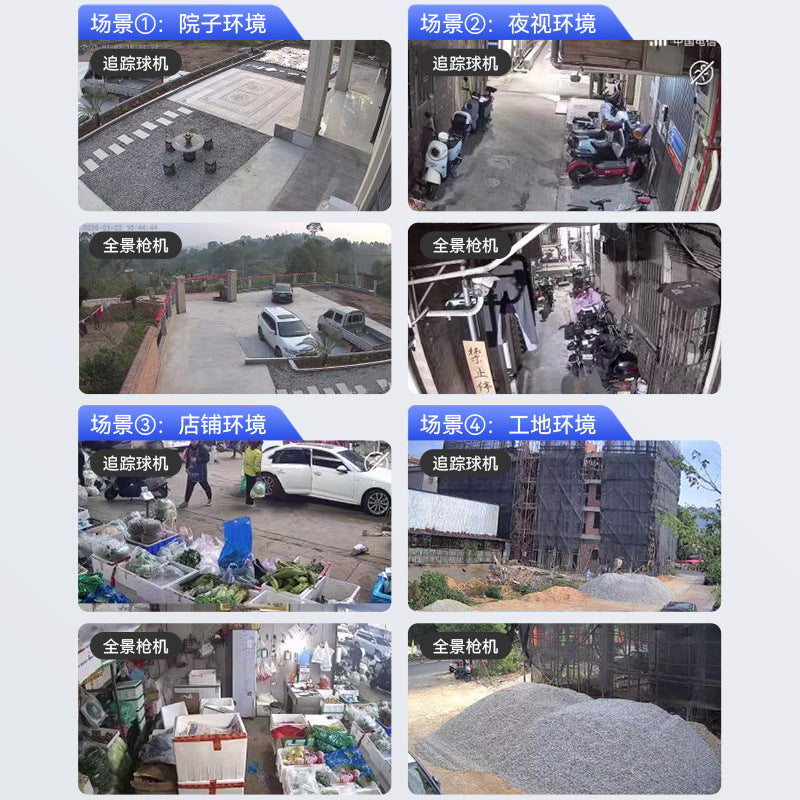 Cross-border 360 degree rotating home high definition surveillance binocular camera home wireless home surveillance camera