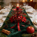 Red iron art candlestick base desktop ornament elegant nordic candle table decoration candlelight dinner props