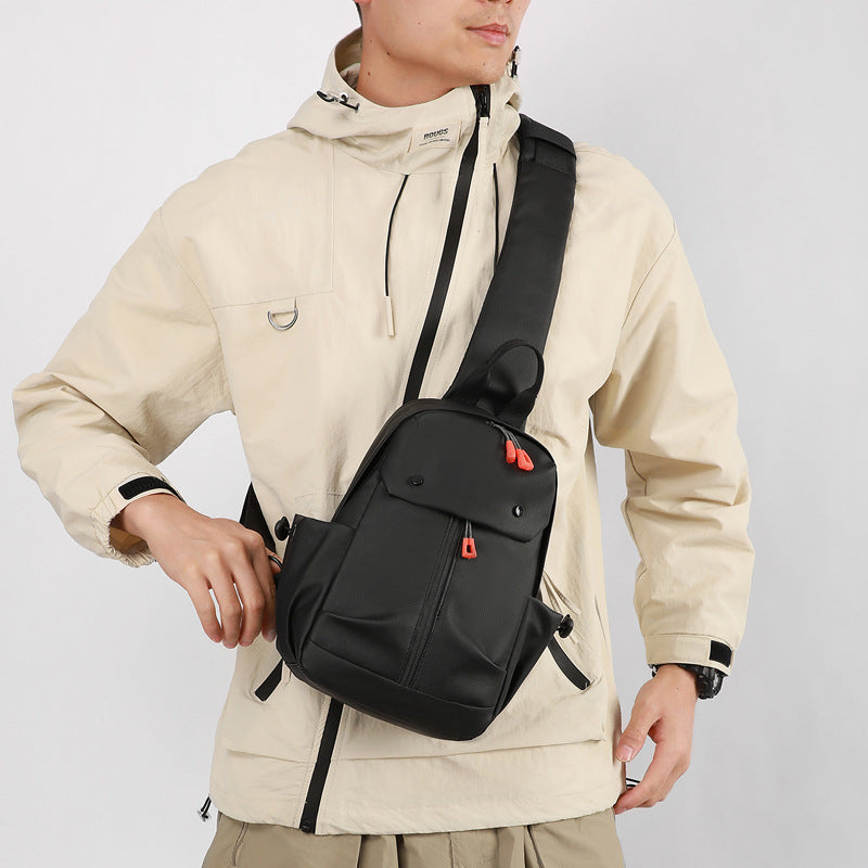 Cross-border breast bag men's casual versatile shoulder bag outdoor sports cycling messenger bag Korean version trendy fashion handbag