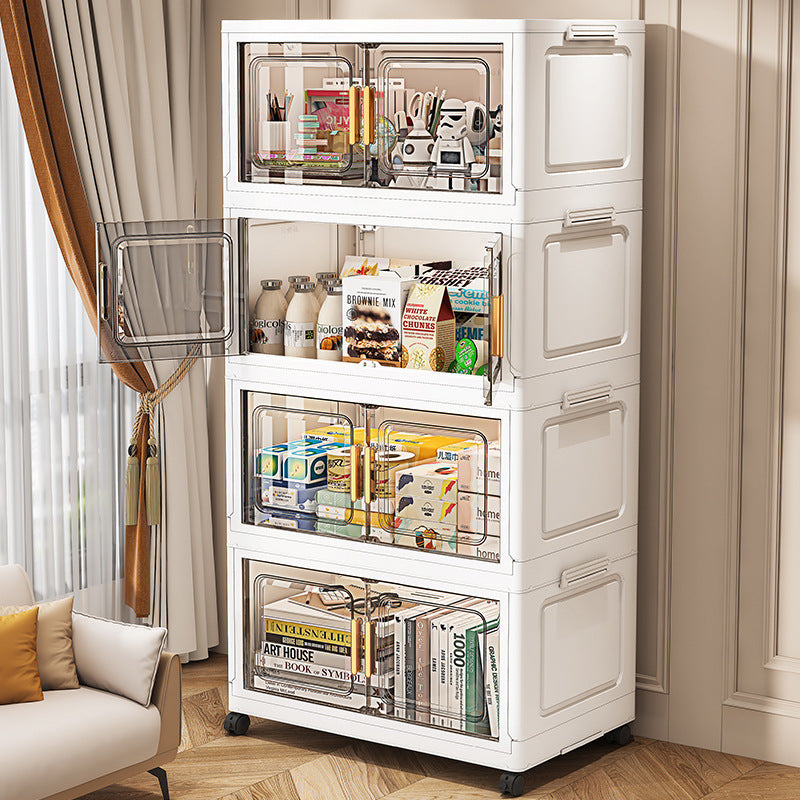 55-70 face wide storage cabinet folding storage box household living room toy cabinet double door snack storage cabinet