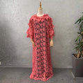 supply of lace looseplus size women's robe lace decoration round neck long sleeves european and american popular style big sale