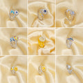 hot-selling sunflower rotating ring, full zirconia open sunflower, new rotatable ring, high-end jewelry
