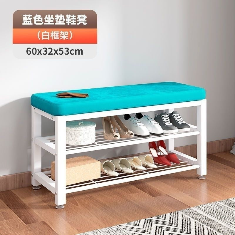 Simple shoe changing stool entrance door for home coat rack floor-standing entrance storage rack all-in-one foyer multifunctional coat rack