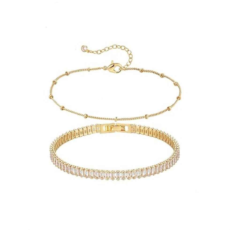 Xizhuo jewelry accessible luxury full diamond accessible luxury 2023 jewelry high carbon diamond bracelet sterling silver plated 18k white golden diamond silver chain