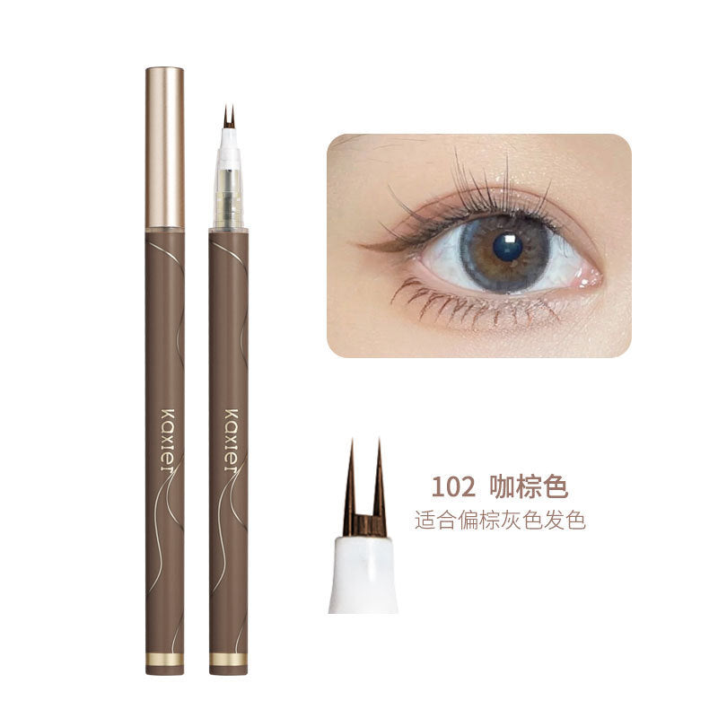 Cahill's new lower eyelash pen, two-claw eyeliner pen, waterproof and sweat-proof, extremely fine, quick-drying bifurcated eyebrow pencil aegyo sal pen.