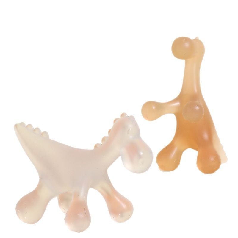English card installation source factory infant dinosaur toothpaste bite Leke boiled food grade silicone toothpaste