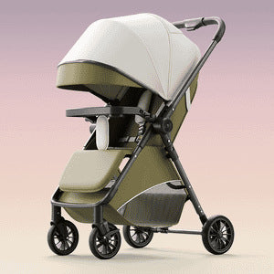 Baby stroller - reclining, ultra-lightweight, portable, foldable, easy-to-assemble, four-wheel, newborn & infant, two-way pushchair