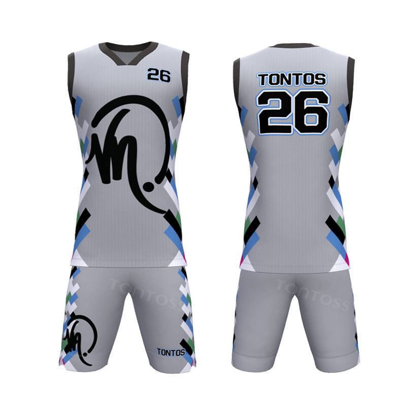 Adult game training jersey sports basketball jersey heat transfer quick drying jersey basketball jersey set custom printing