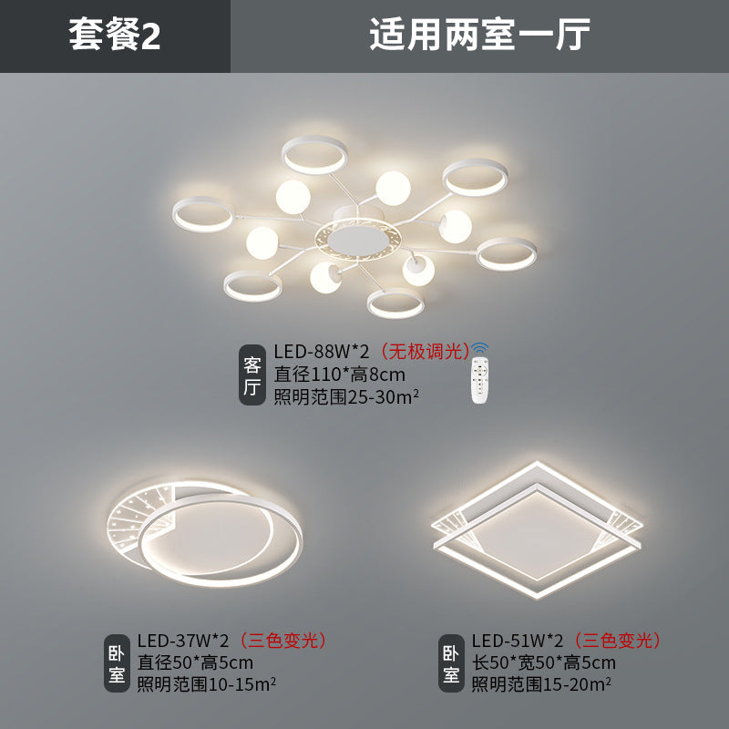 Living room main light 2025 new popular hall light Guangdong Zhongshan lighting whole house package combination three rooms and two living rooms