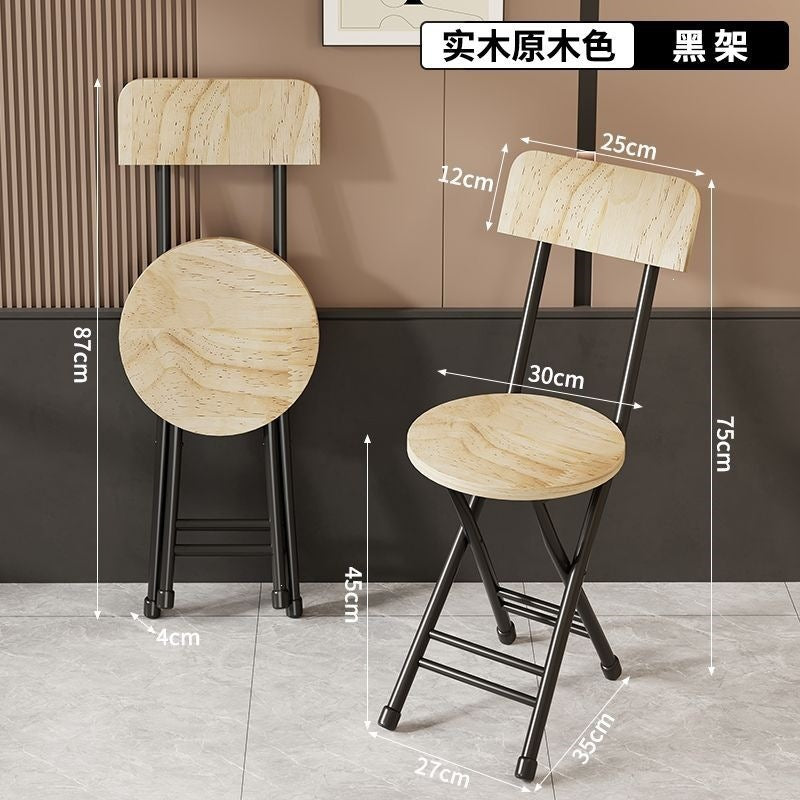Folding chair folding stool popular simple household dining chair white negotiation chair portable training chair dormitory outdoor chair bamboo