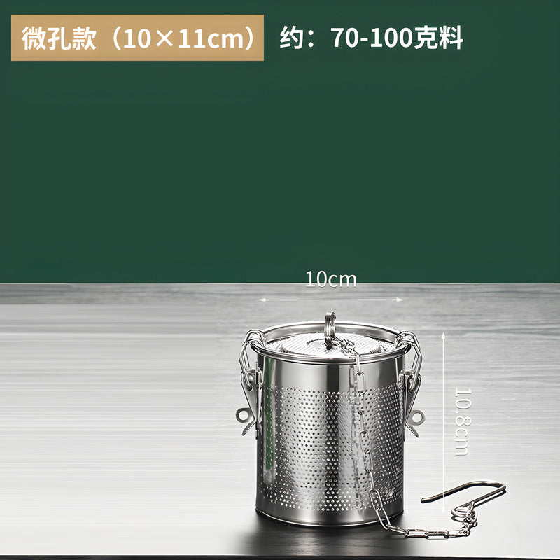 Stainless steel brine seasoning ball braised anise filter large capacity braised material bag filter basket filter bag brine basket