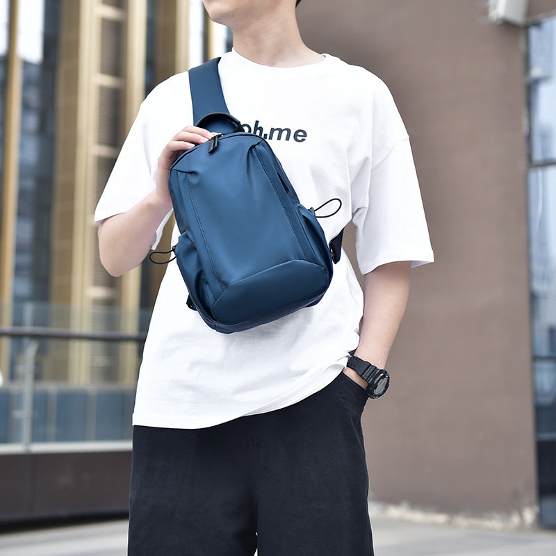 Cross-border fashion men's breast bag fashion casual shoulder messenger bag large capacity men's oblique backpack sports trend direct sales