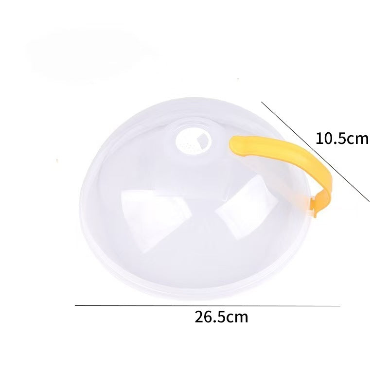 Microwave splatter cover - high temperature resistant, oil-proof, anti-splash shield - food grade plastic, transparent, large size, ideal for hot dishes and food preservation